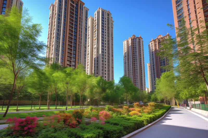 生活小区绿化小区里的路摄影真实,高清,摄影图,摄影图片,图片大全,摄影图免费下载